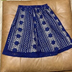 Beautiful, flirty lace overlay waist high skirt.